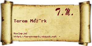 Terem Márk névjegykártya